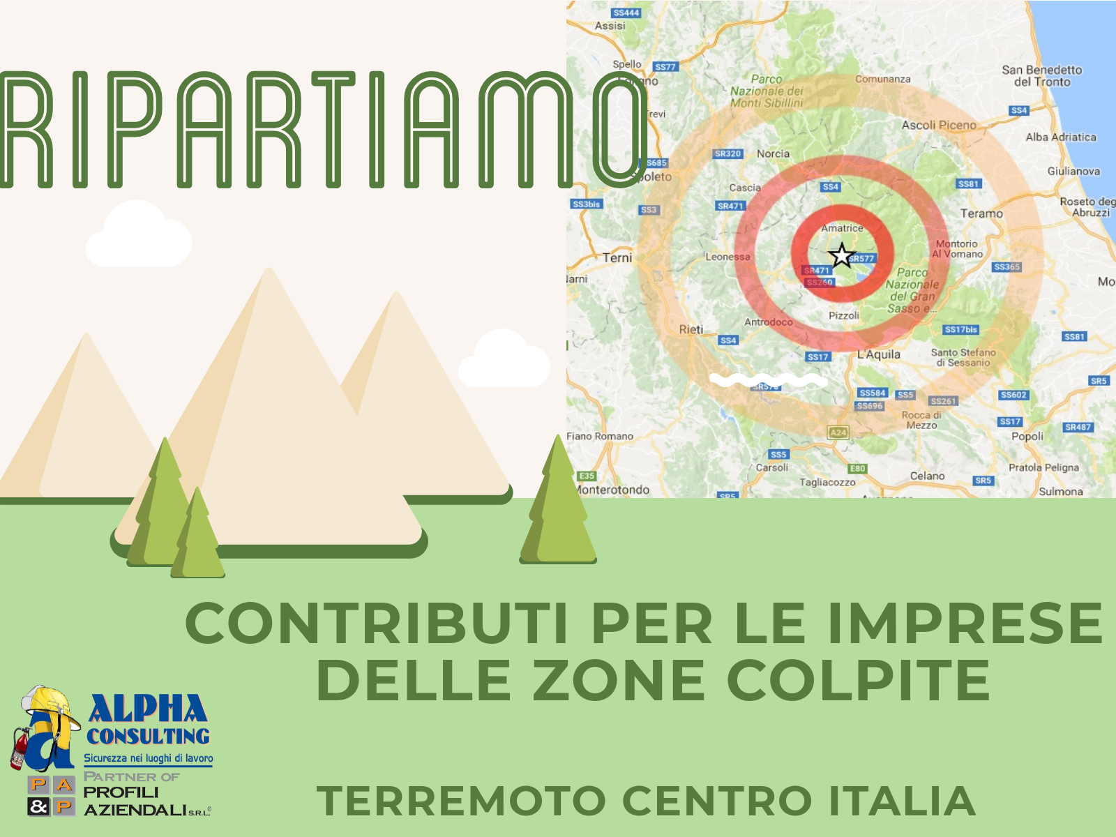 Sisma: Contributi per aziende del centro Italia