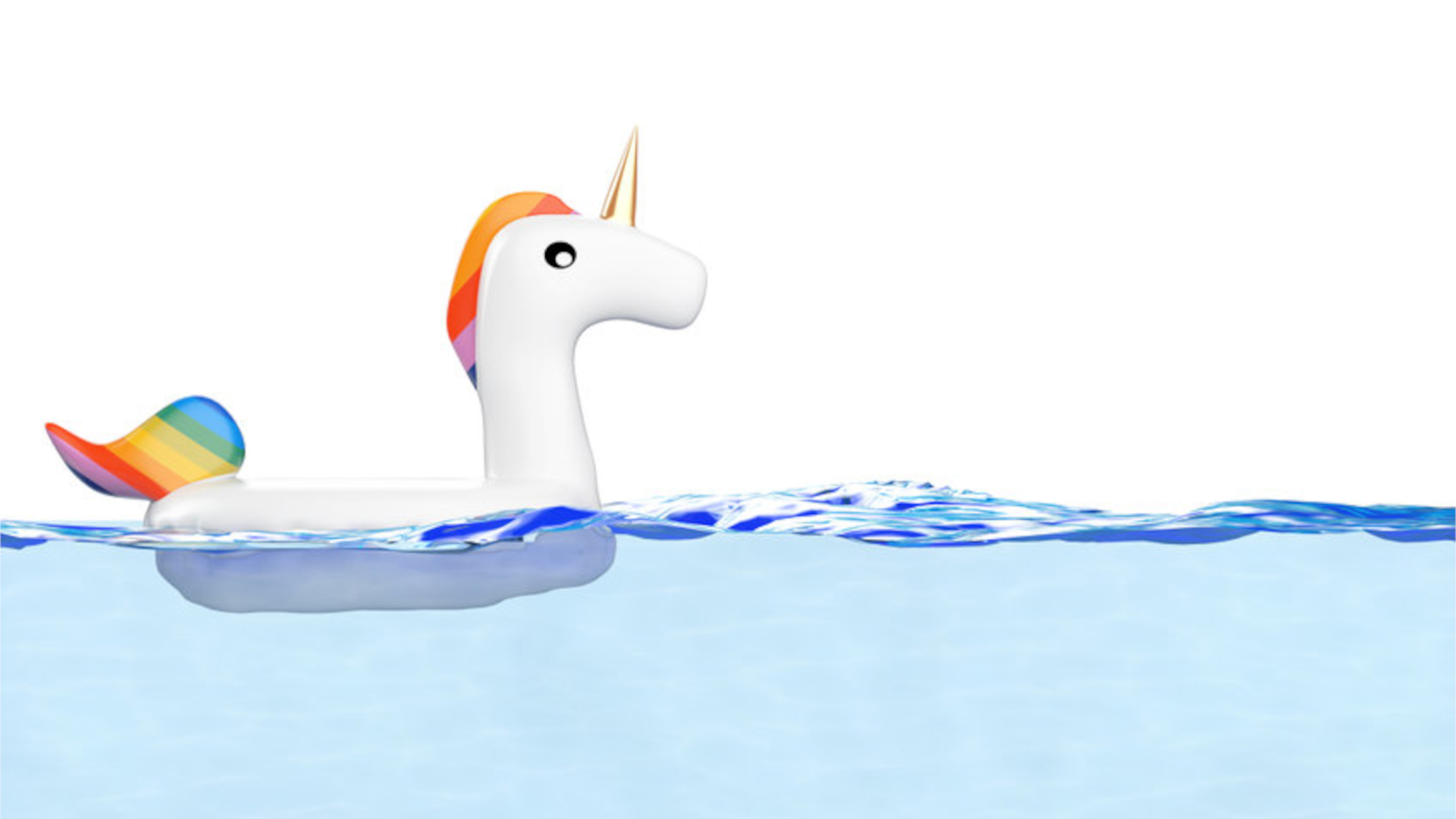 Unicorno gonfiabile in acqua