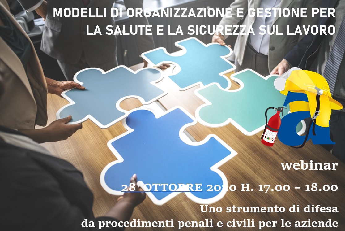 Invito a Webinar – Modelli di organizzazione e gestione per la salute e la sicurezza sul lavoro